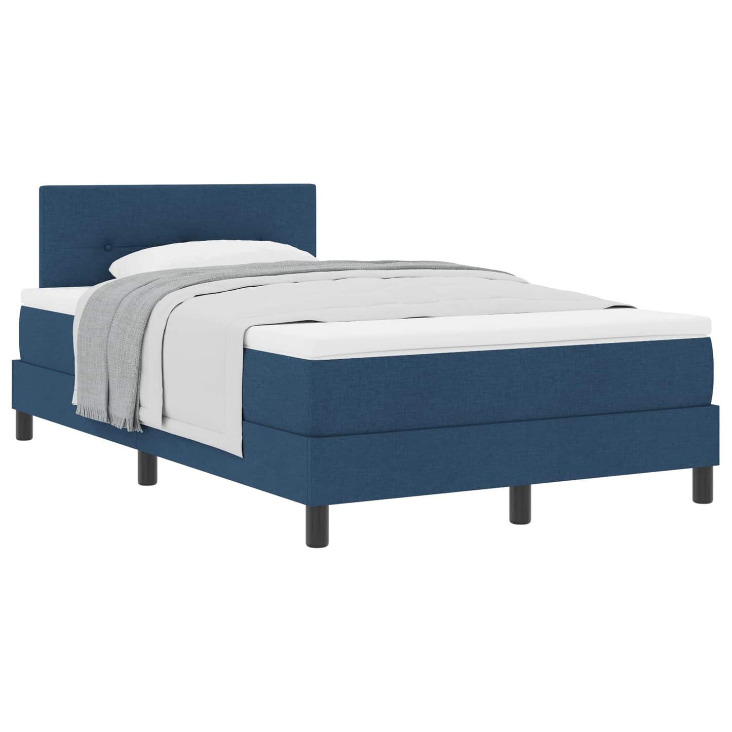 Box spring seng med hovedgærde Blå 120 x 190 cm Stof