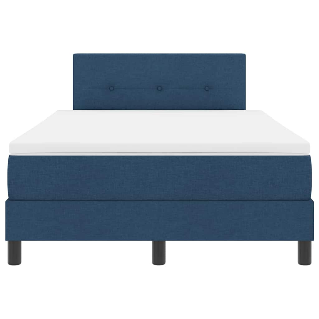 Box spring seng med hovedgærde Blå 120 x 190 cm Stof