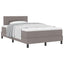 Box spring seng med hovedgærde Gråbrun 120 x 200 cm Stof