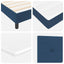 Box spring seng med hovedgærde Blå 180 x 200 cm Stof