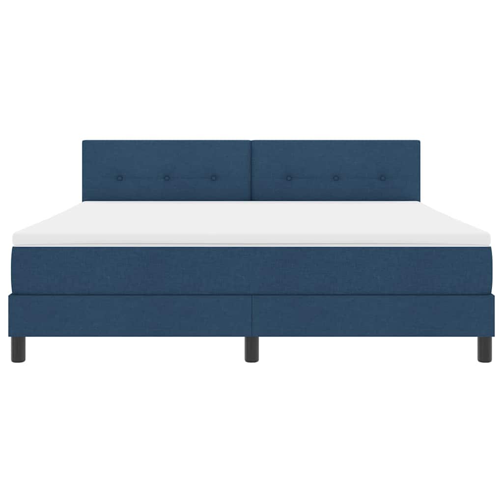 Box spring seng med hovedgærde Blå 180 x 200 cm Stof