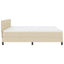 Box spring seng med hovedgærde Creme 200 x 200 cm Stof