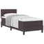 Box spring seng med hovedgærde Mørk Brun 80 x 200 cm Stof