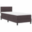 Box spring seng med hovedgærde Mørk Brun 80 x 200 cm Stof