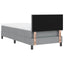 Box spring seng med hovedgærde Lysegrå 100 x 200 cm Stof