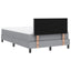Box spring seng med hovedgærde Lysegrå 120 x 200 cm Stof