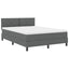 Box spring seng med hovedgærde Mørkegrå 140 x 190 cm Stof
