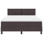 Box spring seng med pude Mørk Brun 140 x 200 cm Stof