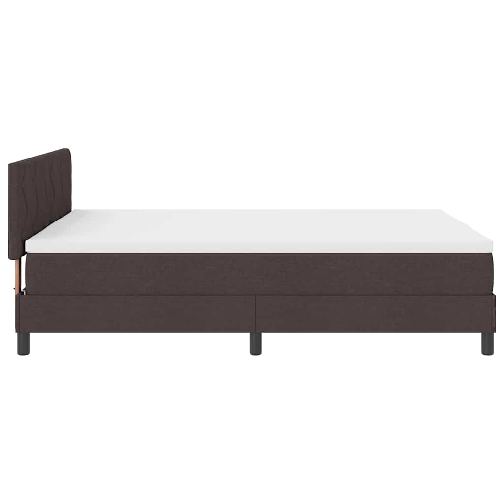 Box spring seng med pude Mørk Brun 140 x 200 cm Stof