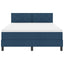 Box spring seng med hovedgærde Blå 140 x 200 cm Stof