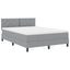 Box spring seng med hovedgærde Lysegrå 160 x 200 cm Stof