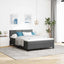Box spring seng med hovedgærde Mørkegrå 160 x 200 cm Stof