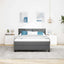Box spring seng med hovedgærde Mørkegrå 160 x 200 cm Stof
