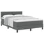 Box spring seng med hovedgærde Mørkegrå 160 x 200 cm Stof