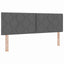 Box spring seng med hovedgærde Mørkegrå 160 x 200 cm Stof