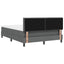 Box spring seng med hovedgærde Mørkegrå 160 x 200 cm Stof