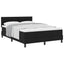 Box spring seng med hovedgærde Sort 160 x 200 cm Stof