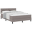 Box spring seng med hovedgærde Gråbrun 160 x 200 cm Stof