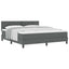 Box spring seng med hovedgærde Mørkegrå 180 x 200 cm Stof