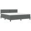 Box spring seng med hovedgærde Mørkegrå 180 x 200 cm Stof