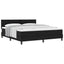 Box spring seng med hovedgærde Sort 180 x 200 cm Stof
