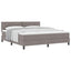 Box spring seng med hovedgærde Gråbrun 180 x 200 cm Stof