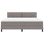 Box spring seng med hovedgærde Gråbrun 180 x 200 cm Stof