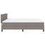 Box spring seng med hovedgærde Gråbrun 180 x 200 cm Stof