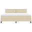 Box spring seng med pude med hovedgærde Creme 180 x 200 cm Stof