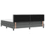 Box spring seng med pude Mørkegrå 200 x 200 cm Stof