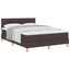 Box spring seng med pude Mørk Brun 140 x 200 cm Stof
