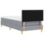 Box spring seng med pude Lysegrå 80 x 200 cm Stof