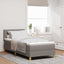 Box spring seng med pude Gråbrun 80 x 200 cm Stof