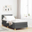 Box spring seng med pude Mørkegrå 100 x 200 cm Stof