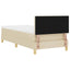 Box spring seng med pude med hovedgærde Creme 100 x 200 cm Stof