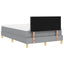 Box spring seng med pude Lysegrå 120 x 190 cm Stof