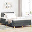 Box spring seng med pude Mørkegrå 120 x 190 cm Stof