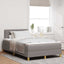 Box spring seng med pude Gråbrun 120 x 190 cm Stof
