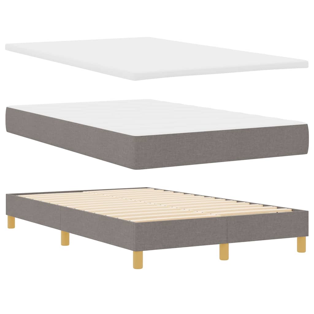Box spring seng med pude Gråbrun 120 x 190 cm Stof