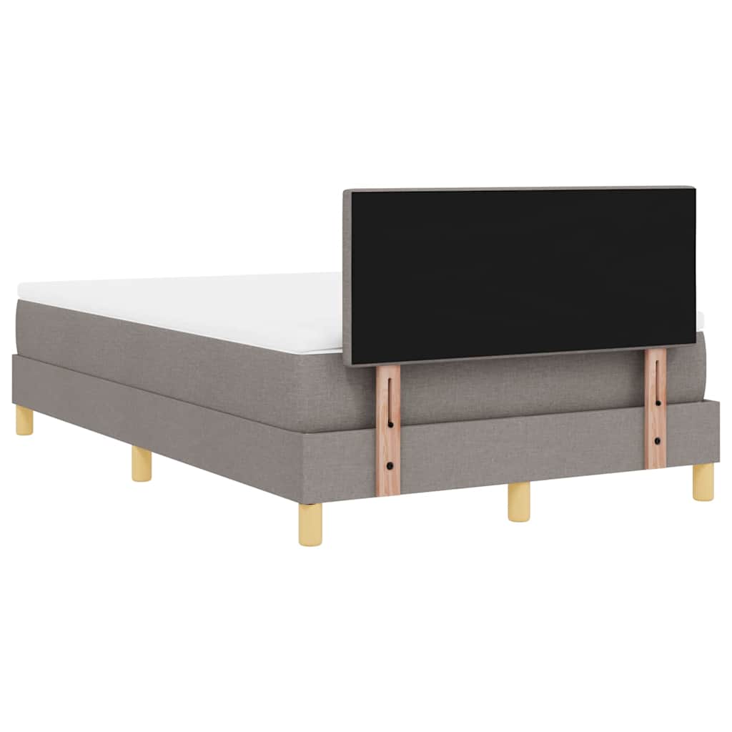 Box spring seng med pude Gråbrun 120 x 190 cm Stof