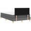 Box spring seng med pude Mørkegrå 120 x 200 cm Stof