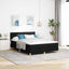 Box spring seng med pude med hovedgærde Sort 140 x 200 cm Stof