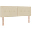 Box spring seng med pude med hovedgærde Creme 160 x 200 cm Stof