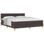 Box spring seng med pude Mørk Brun 180 x 200 cm Stof