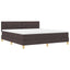 Box spring seng med pude Mørk Brun 180 x 200 cm Stof
