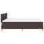 Box spring seng med pude Mørk Brun 180 x 200 cm Stof