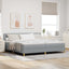 Box spring seng med pude Lysegrå 200 x 200 cm Stof