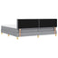 Box spring seng med pude Lysegrå 200 x 200 cm Stof