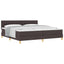 Box spring seng med pude Mørk Brun 200 x 200 cm Stof