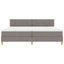 Box spring seng med pude Gråbrun 200 x 200 cm Stof